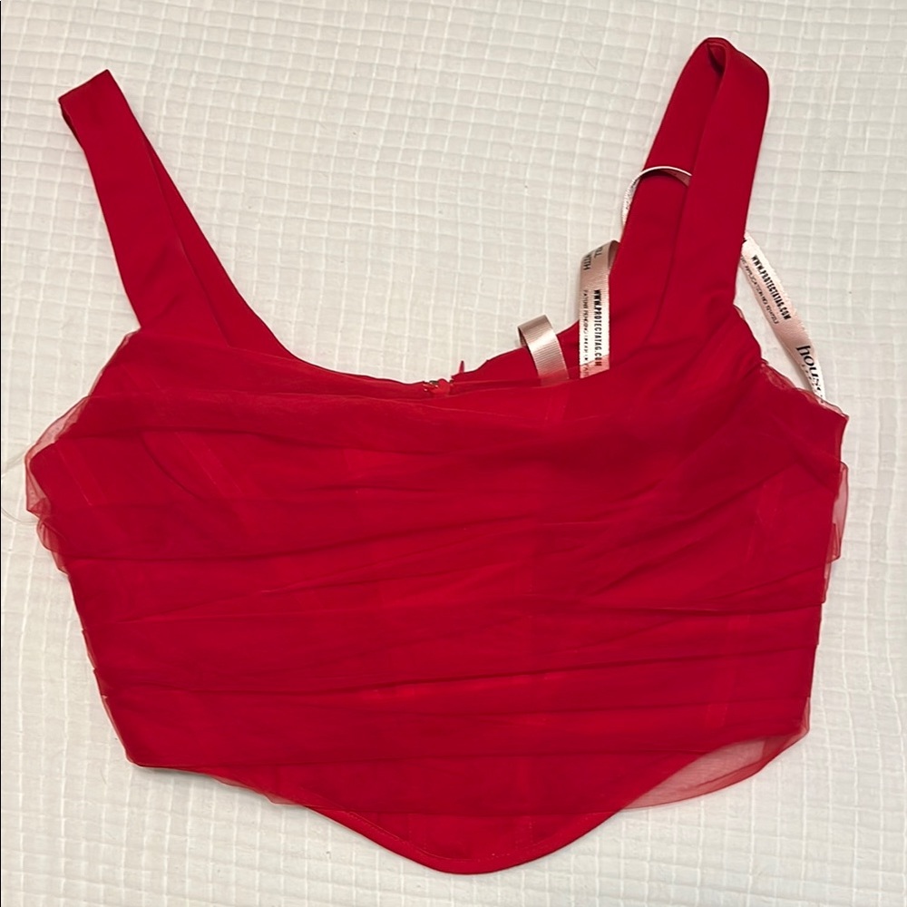 House of CB Red Corset Top